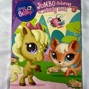Littlest Pet Shop LPS Jumbo Coloring Activity Book 2011 Preowned